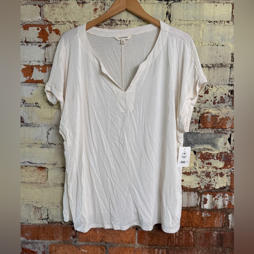 Lucky Brand Off-White Short Sleeve Tee